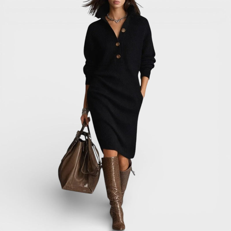 EUGENIA™ Kifinomult Midi Ruha – Időtlen Elegancia