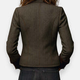 DARMAE™ Elegáns Tweed Blézer Bársony Részletekkel