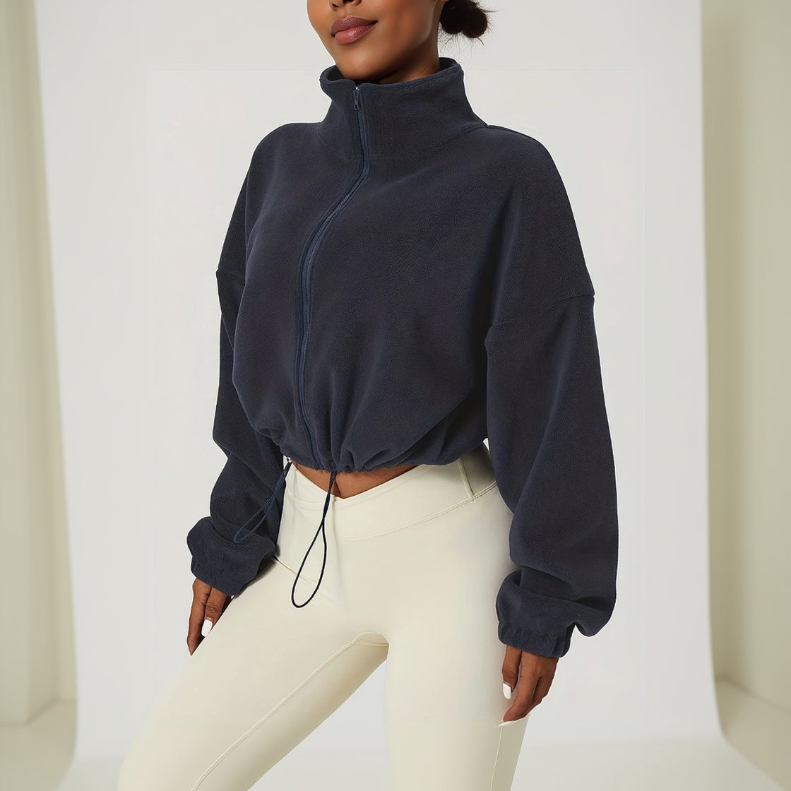 VELEXIA™ Fleece Crop Top – Modern és Kényelmes