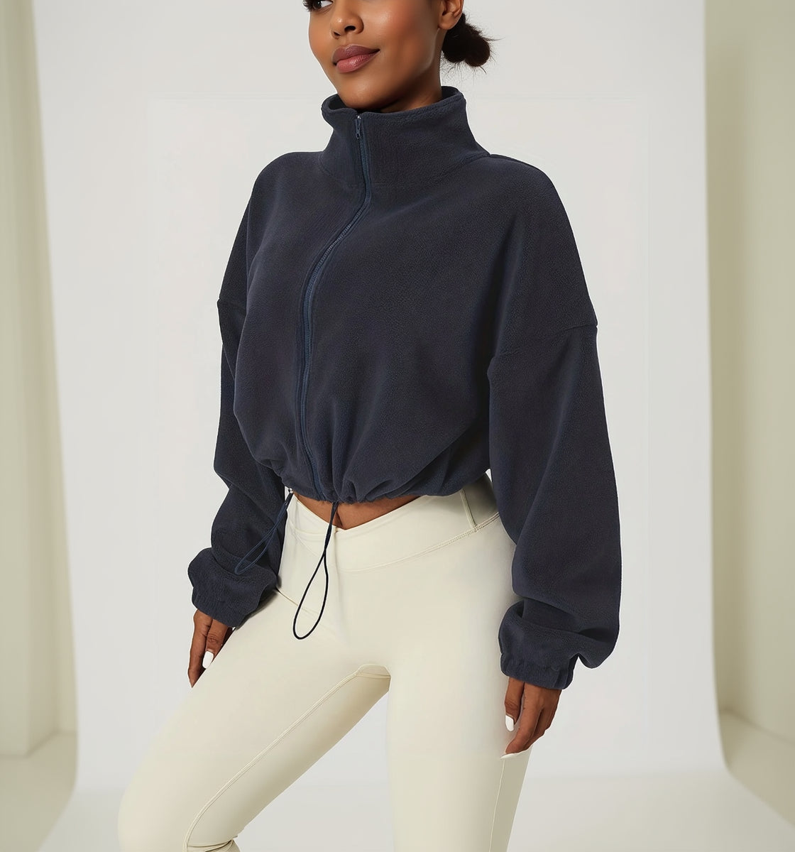 VELEXIA™ Fleece Crop Top – Modern és Kényelmes