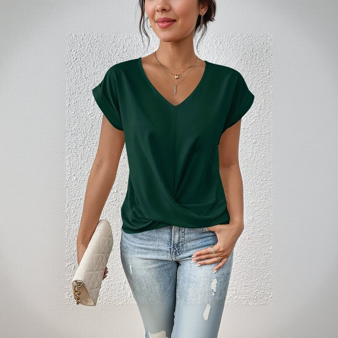 ANA™ Nőies Stílusú Póló – Könnyed Elegancia