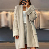EUPHEMIA™ Hosszú Elegáns Strickcardigan