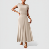 ANASTASIA™ Elegáns Top és Szoknya Szett – Stílusos Kényelem