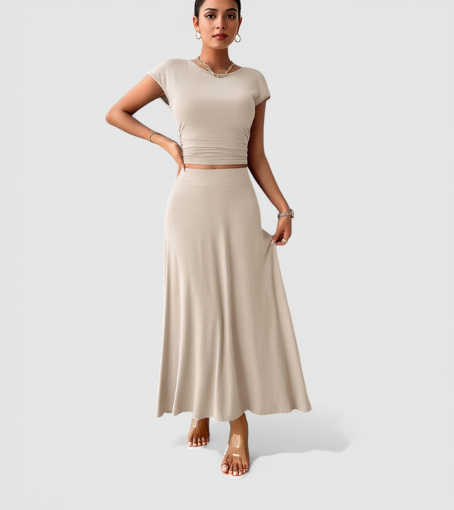 ANASTASIA™ Elegáns Top és Szoknya Szett – Stílusos Kényelem