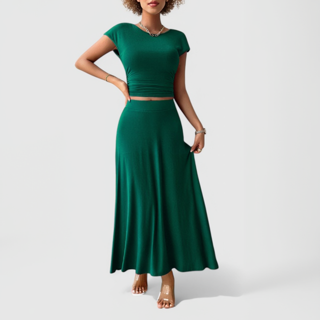 ANASTASIA™ Elegáns Top és Szoknya Szett – Stílusos Kényelem