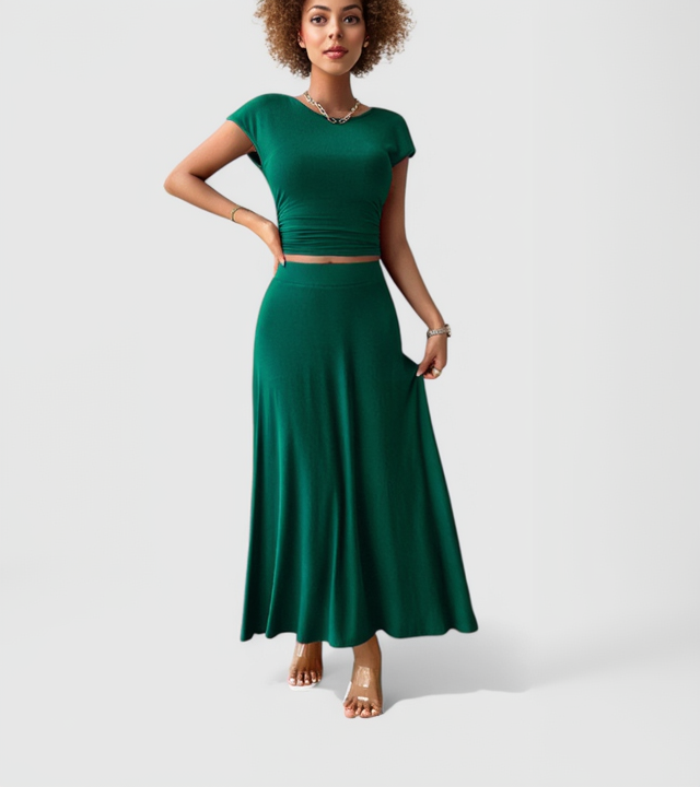 ANASTASIA™ Elegáns Top és Szoknya Szett – Stílusos Kényelem