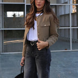 SARA™ Cropped Tweed Kabát