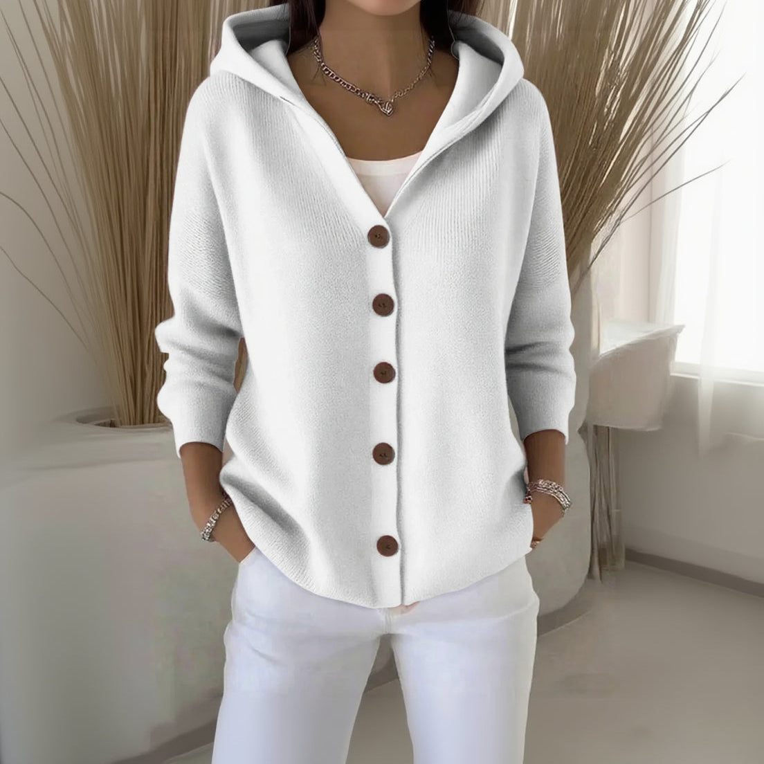 ZOEY™ Elegáns Pamut Cardigan – Könnyed Komfort