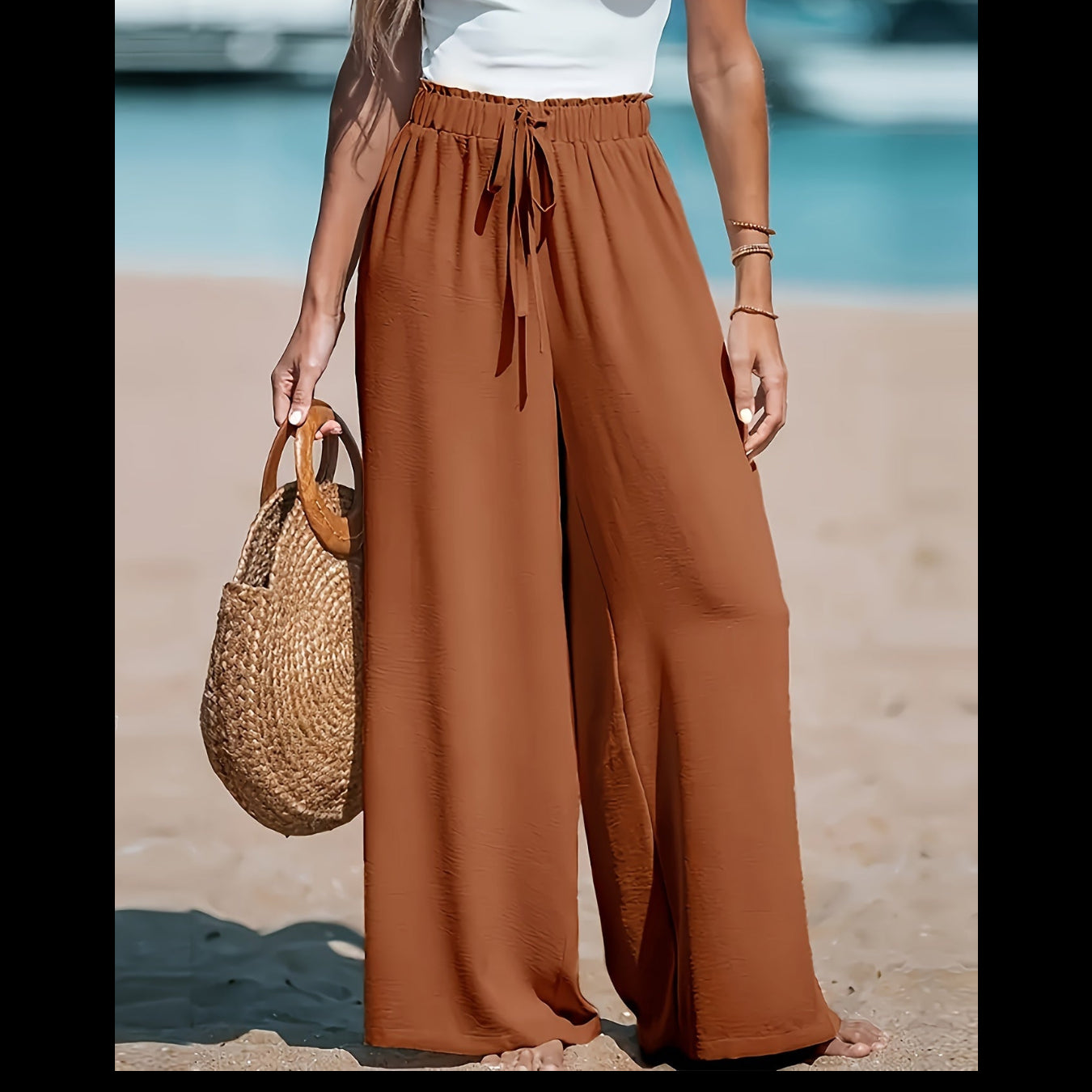 VERÓNICA™ Laza Zsinóros Nadrág – Modern Elegancia
