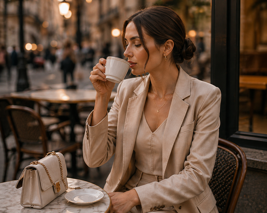 TERIZA woman wearing elegant outfit