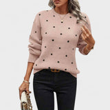 CAROLINA™ Pöttyös Kötött Pulóver – Nieves Elegancia