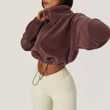 VELEXIA™ Fleece Crop Top – Modern és Kényelmes