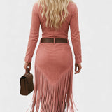 Olga™  Midi Ruha Retro Flecos & Cierre