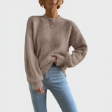 EMILIA™ Kerek Nyakú Pulóver Lufis Ujjakkal – Modern Elegancia